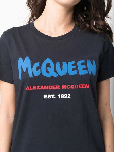 Shop Alexander Mcqueen T-shirts And Polos Blue