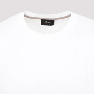 Shop Brioni Cotton T-shirt Tshirt In White