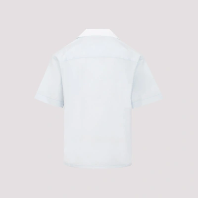 Shop Marni Cotton Short Sleeves Shirt In Blue