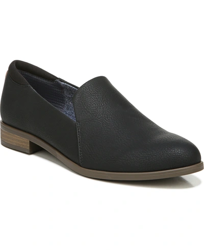 Shop Dr. Scholl's Women's Rate Loafer Slip-ons In Black Faux Leather