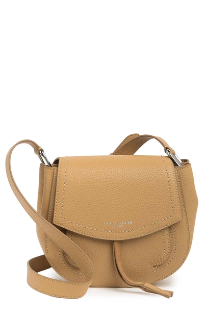 Shop Marc Jacobs Leather Saddle Bag In Iced Coffee