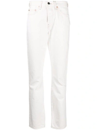 Shop Wardrobe.nyc High-waist Tapered Jeans In White