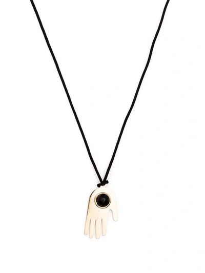 Shop Isabel Marant Moonlight Pendant Necklace In Black