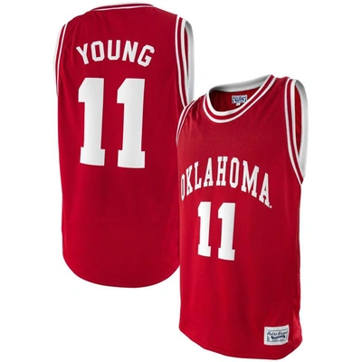 Shop Retro Brand Original  Trae Young Crimson Oklahoma Sooners Alumni Basketball Jersey