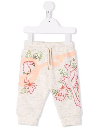 Kenzo Jungle-print Trackpants In Neutrals