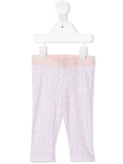 Kenzo Logo-lettering Trackpants In Pink