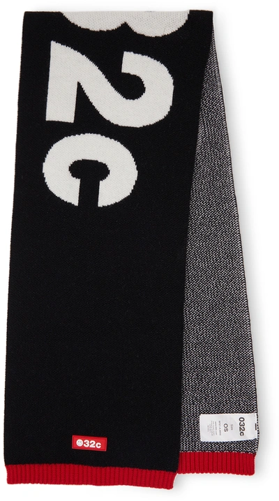 032c Ssense Exclusive Kids Black Scarf In Black