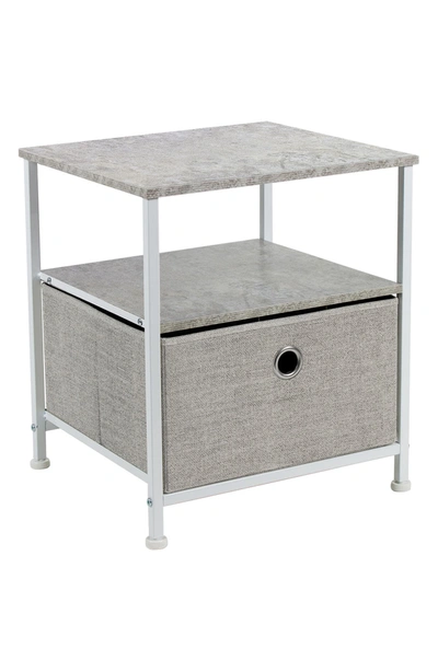 Shop Sorbus Nightstand 1-drawer Shelf Storage In Grey