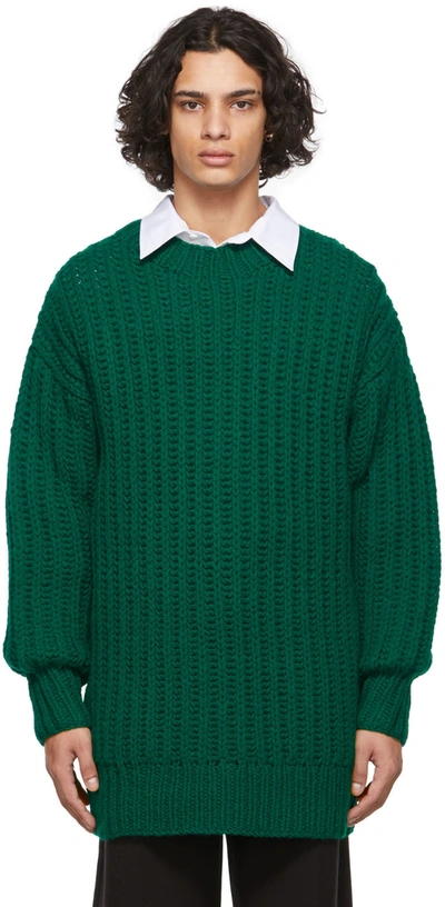 Shop Ami Alexandre Mattiussi Green Ami De Cœur Sweater In 300 Green
