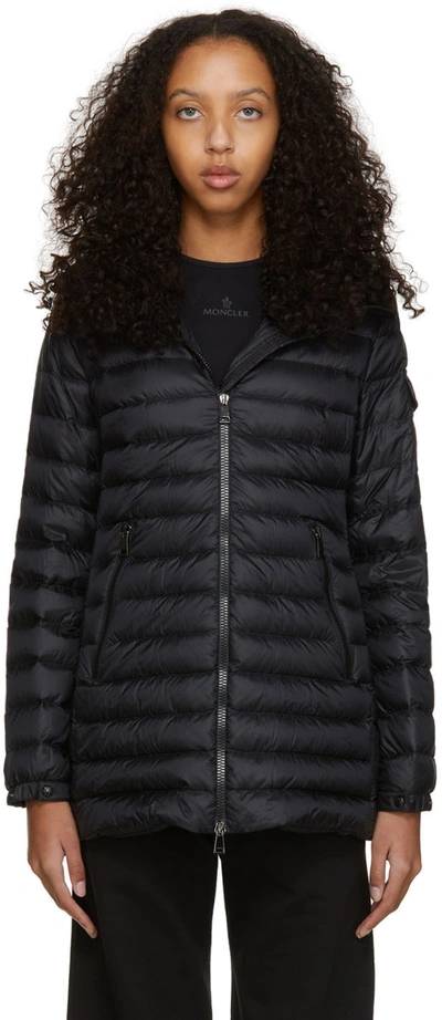 Shop Moncler Black Down Ments Short Parka In 999 Black