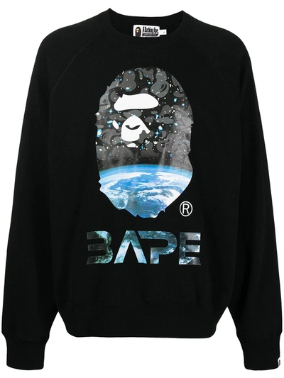 A Bathing Ape Logo-print Sweatshirt In Schwarz | ModeSens