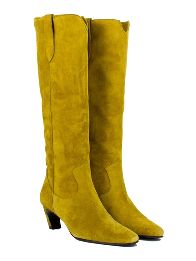 Shop Aldo Castagna Women's Yellow Suede Boots