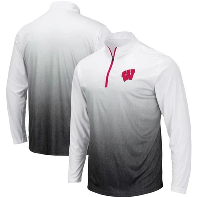 Shop Colosseum Gray Wisconsin Badgers Magic Team Logo Quarter-zip Jacket