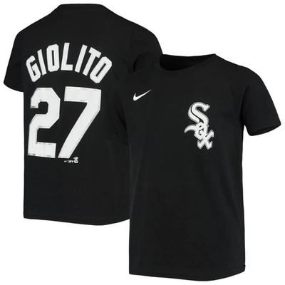 Shop Nike Youth  Lucas Giolito Black Chicago White Sox Player Name & Number T-shirt