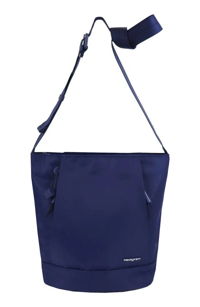 Shop Hedgren Helia Sustainable Recycled Polyester Water Resistant Bucket Bag In Bright Navy Blue
