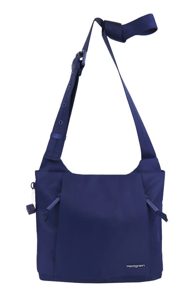Shop Hedgren Ember Sustainable Recycled Polyester Water Resistant Crossbody Bag In Bright Navy Blue