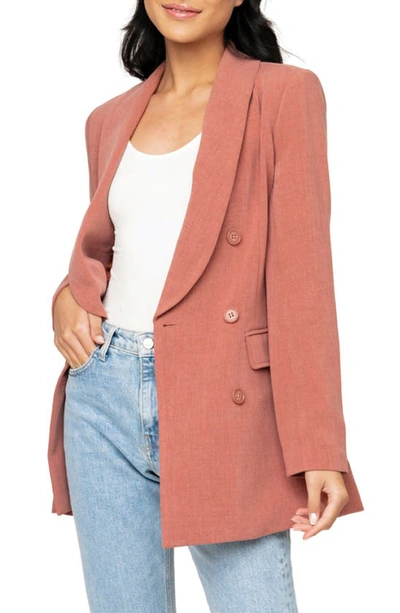 Gibsonlook Double Breasted Blazer In Marsala