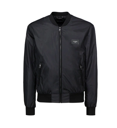 Shop Dolce & Gabbana Zipped Bomber Jacket In Black