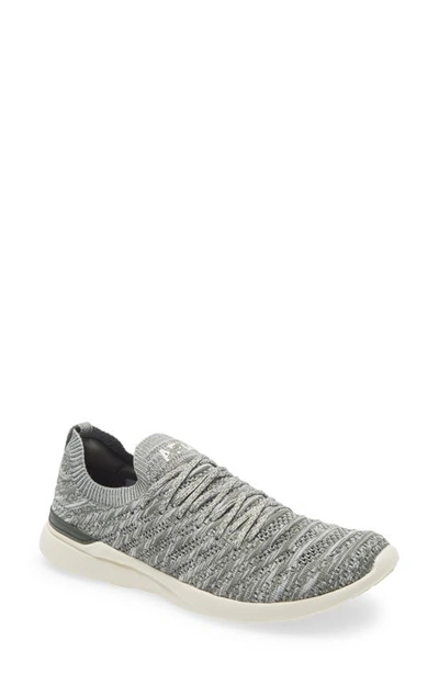 Shop Apl Athletic Propulsion Labs Techloom Wave Hybrid Running Shoe In Grey/ Grey/ White