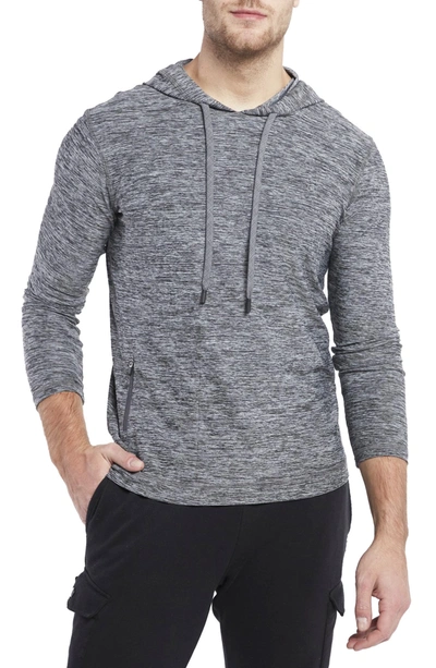Shop Pino By Pinoporte Stefano Space Dye Active Hoodie In Grey