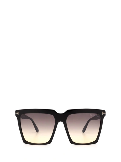 Shop Tom Ford Ft0764 Shiny Black Sunglasses