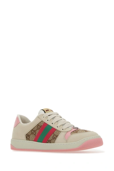 duizend overschot Stationair Gucci Crystal-embellished Gg Screener Sneakers In Pink | ModeSens