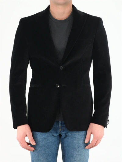 Shop Tonello Black Velvet Jacket