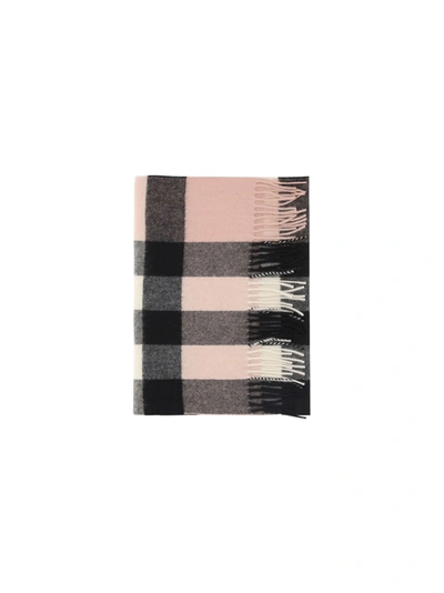 Shop Burberry Scarf In Ash Rose