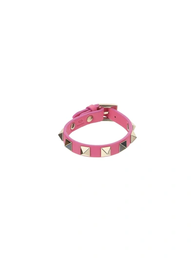 Shop Valentino Garavani Leather Bracelet In Feminine