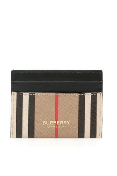 Shop Burberry Sandon Icon Stripe Card Holder