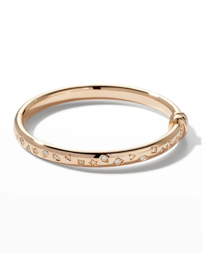 Shop Pomellato Iconica Rose Gold Diamond Bangle Bracelet
