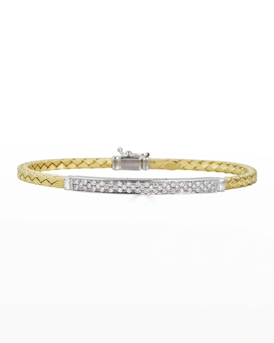 Shop Piranesi White Diamond Yellow Braided Bracelet