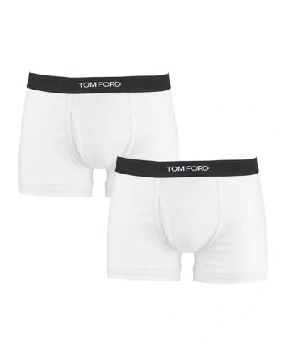 Tom Ford Logo Waistband Boxers - Set Of 2 In 100 White