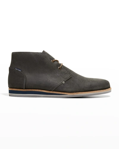 Shop Hari Mari Men's Adobe Waxed Suede Chukka Boots In Charcoal