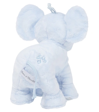 Shop Tartine Et Chocolat Baby Ferdinand The Elephant Stuffed Animal In Bleu Ciel