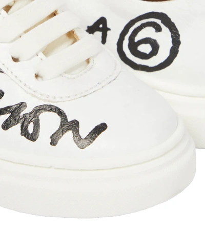 Shop Mm6 Maison Margiela Logo Sneakers In White