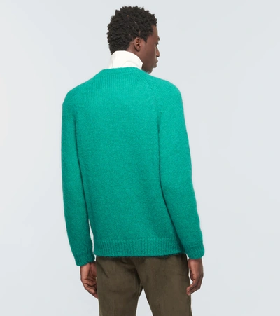 Shop Erdem Noel Mohair Wool-blend Sweater In Green