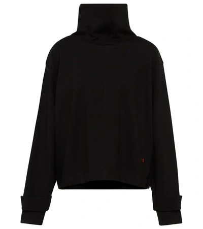 Shop Victoria Beckham Ponti Jersey Turtleneck Sweater In Black