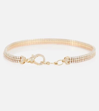 Shop Shay Jewelry Triple Diamond 18kt Gold Bracelet