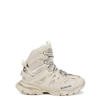 Shop Balenciaga Track Hike Stone Panelled Hi-top Sneakers In Off White