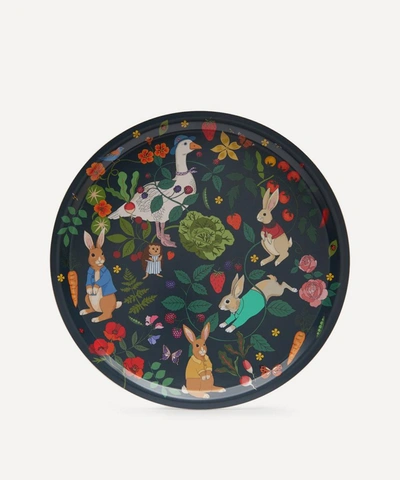 Avenida Home Peter Rabbit Round Birch Wood Tray In Assorted