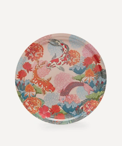 Avenida Home Lotus Round Birch Wood Tray In Assorted