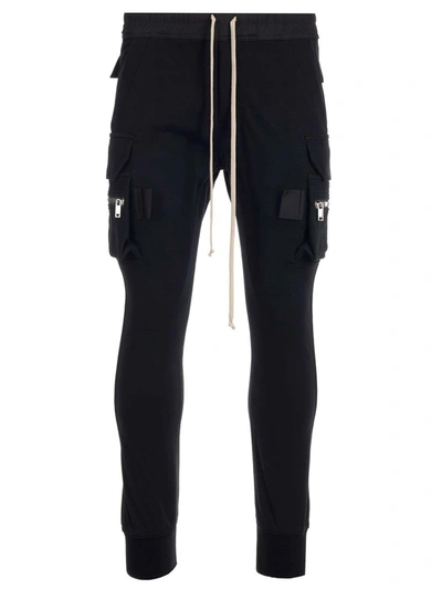 Shop Rick Owens Drawstring Cargo Trousers In Black