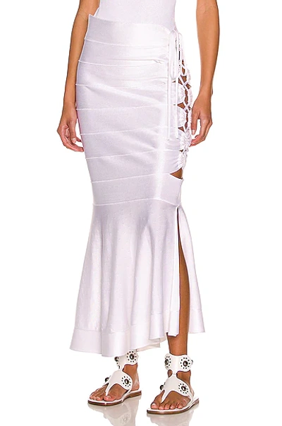 Shop Alaïa Edition 1986 Long Skirt In Blanc