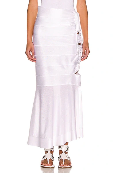 Shop Alaïa Edition 1986 Long Skirt In Blanc