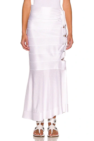 Alaïa Edition 1986 Bandage Midi Skirt In Blanc