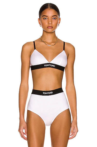 Shop Tom Ford Signature Bra In White