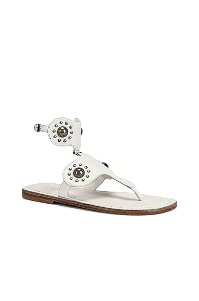 Shop Alaïa Stud Sandals In Blanc Craie