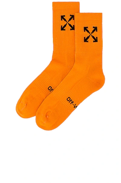 Shop Off-white Arrow Sport Socks In Orangeade & Black