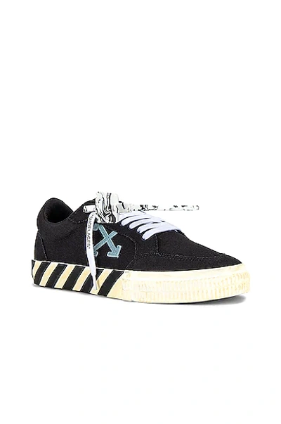 Shop Off-white Low Vulcanized Eco Canvas Sneaker In Black & Blue